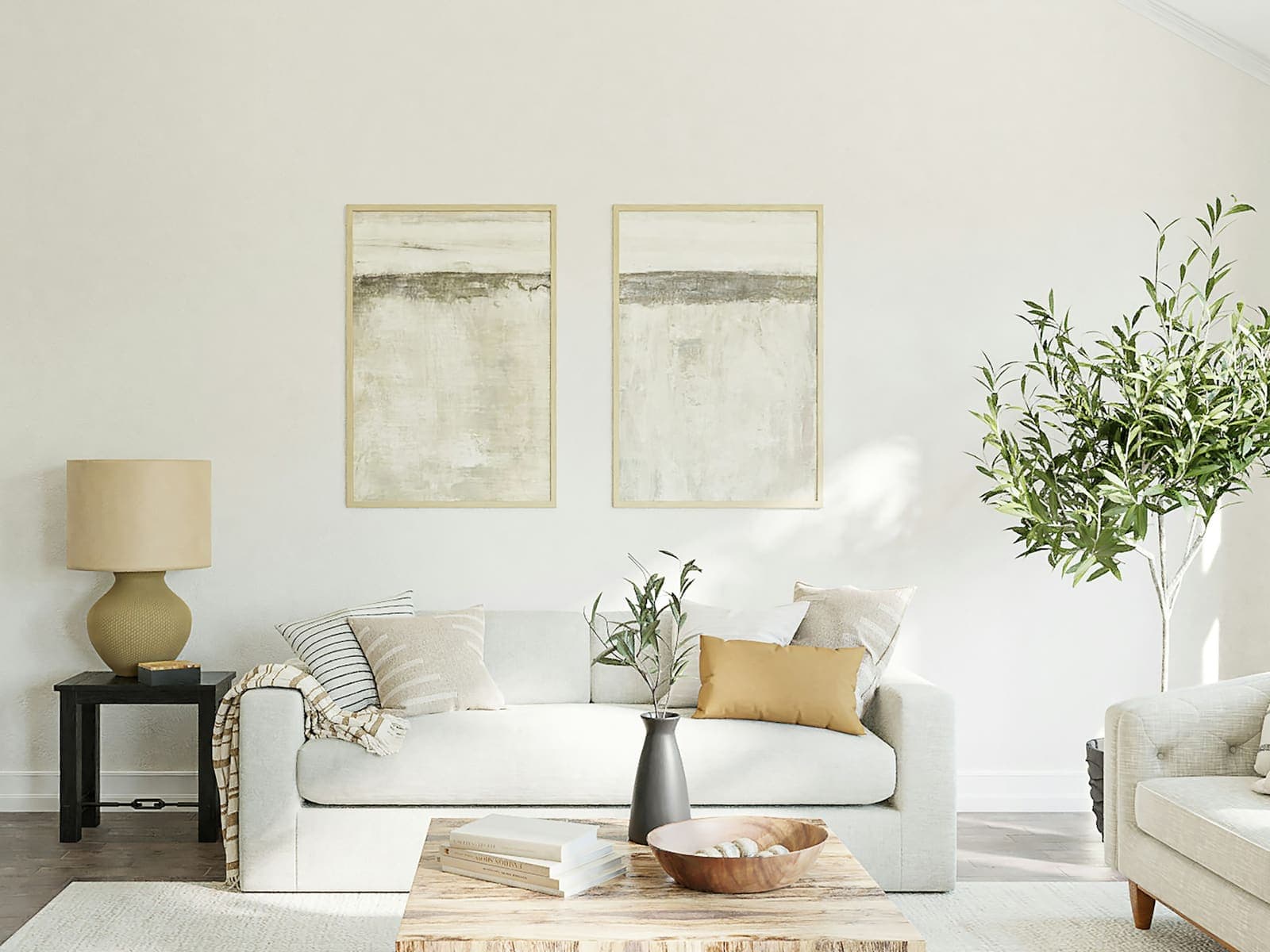 Bright, freshly cleaned living room
